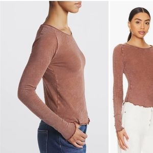 Free People Be My Baby long Sleeve Tee - long sleeve - size XL - NWT